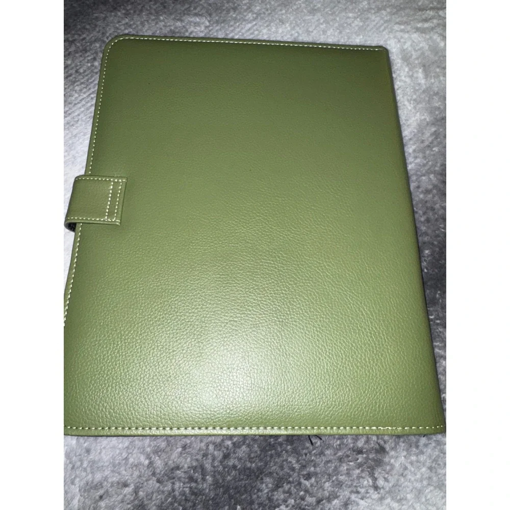(A2) UNT University of North Texas Green Faux Leather Portfolio Organizer Pad